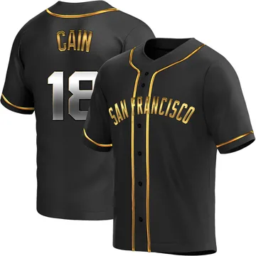 Matt Cain Men's San Francisco Giants Replica Alternate Jersey - Black Golden