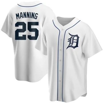 Matt Manning Men's Detroit Tigers Replica Home Jersey - White