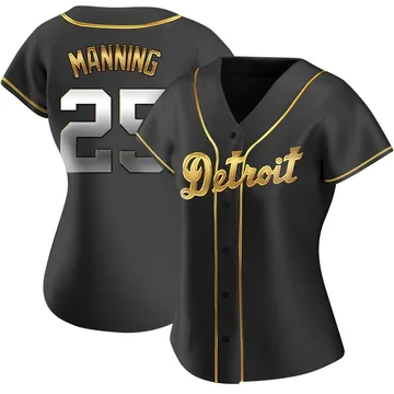 Matt Manning Women's Detroit Tigers Replica Alternate Jersey - Black Golden