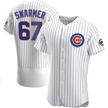 Matt Swarmer Men's Chicago Cubs Authentic Home Jersey - White