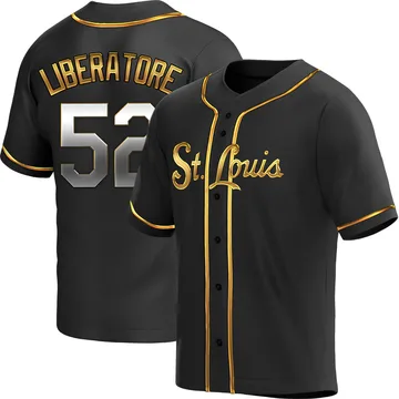 Matthew Liberatore Men's St. Louis Cardinals Replica Alternate Jersey - Black Golden