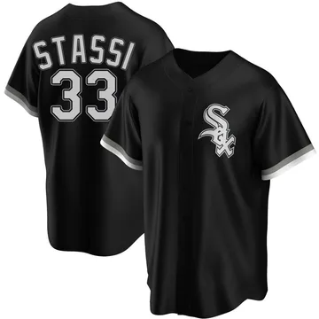 Max Stassi Men's Chicago White Sox Replica Alternate Jersey - Black