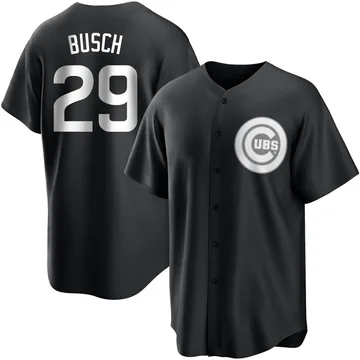 Michael Busch Youth Chicago Cubs Replica Jersey - Black/White