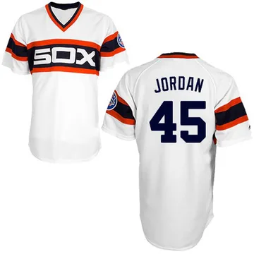 Michael Jordan Men's Chicago White Sox Authentic 1983 Throwback Jersey - White