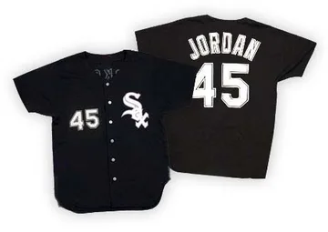 Michael Jordan Men's Chicago White Sox Authentic Throwback Jersey - Black