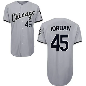 Michael Jordan Men's Chicago White Sox Authentic Throwback Jersey - Grey