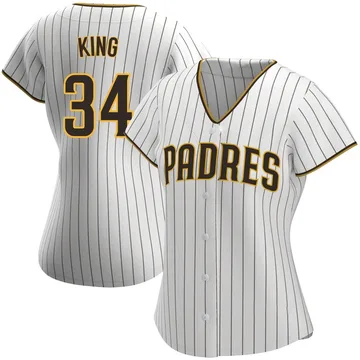 Michael King Women's San Diego Padres Authentic Home Jersey - White/Brown