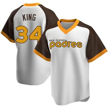 Michael King Youth San Diego Padres Replica Home Cooperstown Collection Jersey - White