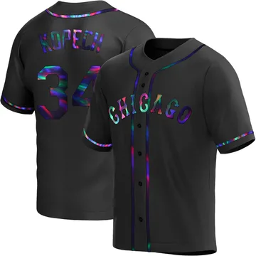 Michael Kopech Men's Chicago White Sox Replica Alternate Jersey - Black Holographic