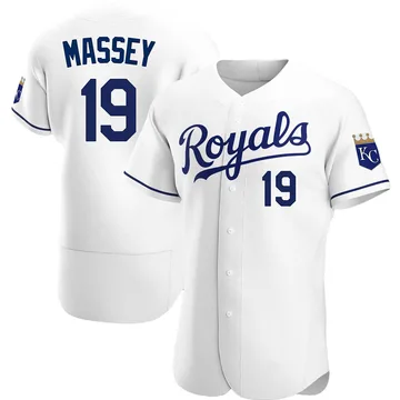 Michael Massey Men's Kansas City Royals Authentic Home Jersey - White