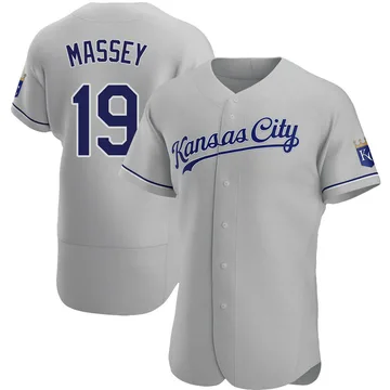 Michael Massey Men's Kansas City Royals Authentic Road Jersey - Gray