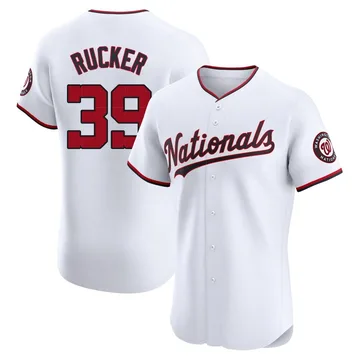 Michael Rucker Men's Washington Nationals Elite Home Jersey - White