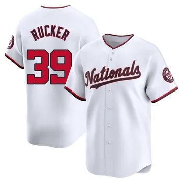 Michael Rucker Men's Washington Nationals Limited Home Jersey - White