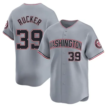 Michael Rucker Men's Washington Nationals Limited Road Jersey - Gray