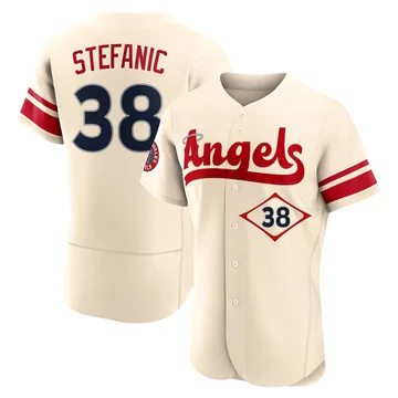 Michael Stefanic Men's Los Angeles Angels Authentic 2022 City Connect Jersey - Cream