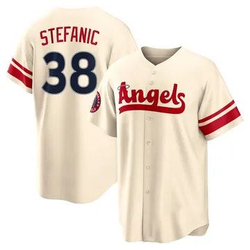 Michael Stefanic Men's Los Angeles Angels Replica 2022 City Connect Jersey - Cream