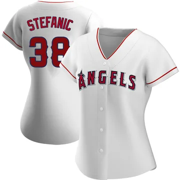 Michael Stefanic Women's Los Angeles Angels Authentic Home Jersey - White