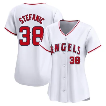 Michael Stefanic Women's Los Angeles Angels Limited Home Jersey - White