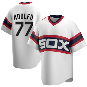 Micker Adolfo Men's Chicago White Sox Replica Cooperstown Collection Jersey - White