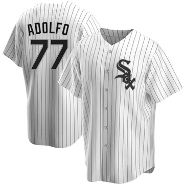 Micker Adolfo Men's Chicago White Sox Replica Home Jersey - White