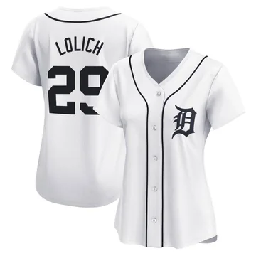 Mickey Lolich Women's Detroit Tigers Limited Home Jersey - White