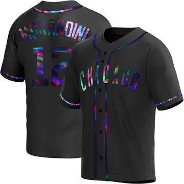 Mickey Morandini Men's Chicago Cubs Replica Alternate Jersey - Black Holographic