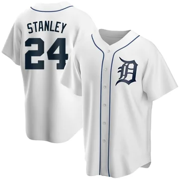 Mickey Stanley Men's Detroit Tigers Replica Home Jersey - White