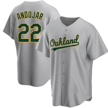 Miguel Andujar Men's Oakland Athletics Replica Road Jersey - Gray