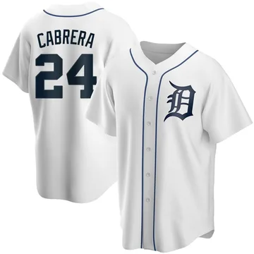 Miguel Cabrera Men's Detroit Tigers Replica Home Jersey - White