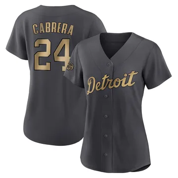 Miguel Cabrera Women's Detroit Tigers Game Authentic 2022 All-Star Jersey - Charcoal