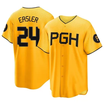 Mike Easler Men's Pittsburgh Pirates Replica 2023 City Connect Jersey - Gold