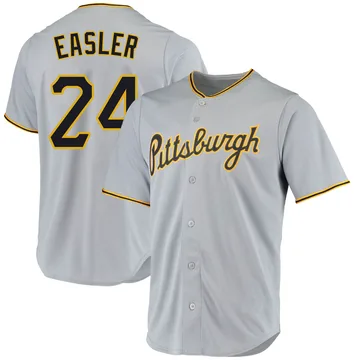 Mike Easler Men's Pittsburgh Pirates Replica Road Jersey - Gray