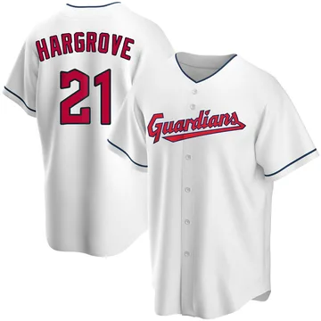 Mike Hargrove Men's Cleveland Guardians Replica Home Jersey - White