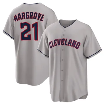 Mike Hargrove Youth Cleveland Guardians Replica Road Jersey - Gray