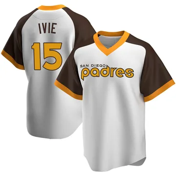 Mike Ivie Men's San Diego Padres Replica Home Cooperstown Collection Jersey - White