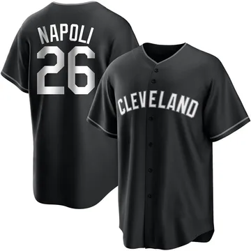 Mike Napoli Men's Cleveland Guardians Replica Jersey - Black/White