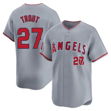 Mike Trout Men's Los Angeles Angels Limited Away Jersey - Gray