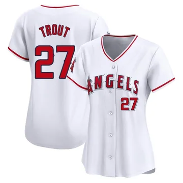 Mike Trout Women's Los Angeles Angels Limited Home Jersey - White