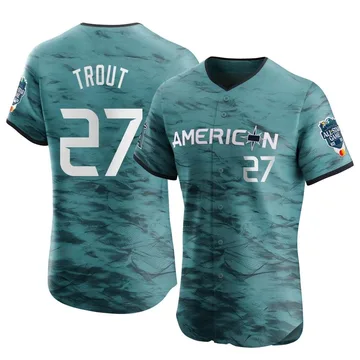 Mike Trout Youth Los Angeles Angels Elite American League Game Vapor Premier 2023 All-Star Jersey - Teal