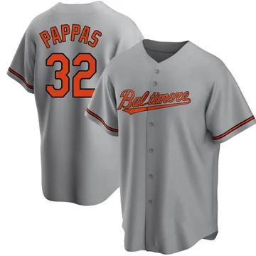 Milt Pappas Men's Baltimore Orioles Replica Road Jersey - Gray