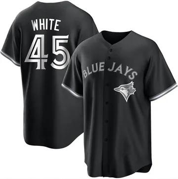 Mitch White Men's Toronto Blue Jays Replica Jersey - Black/White