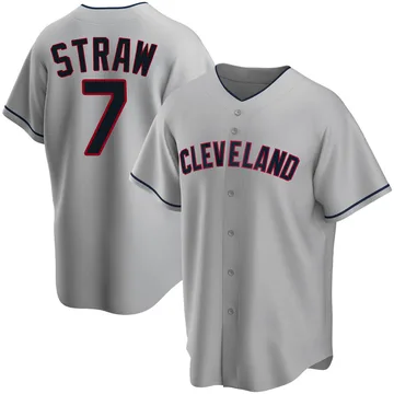 Myles Straw Men's Cleveland Guardians Replica Road Jersey - Gray