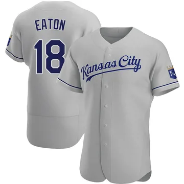 Nate Eaton Men's Kansas City Royals Authentic Road Jersey - Gray