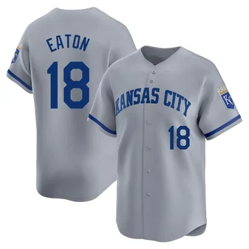 Nate Eaton Men's Kansas City Royals Limited Away Jersey - Gray