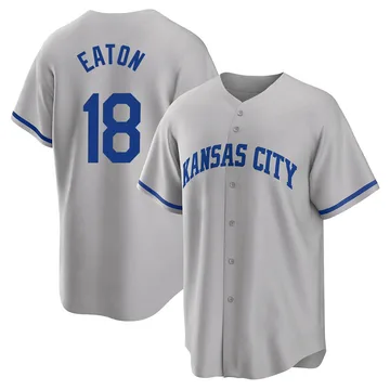 Nate Eaton Men's Kansas City Royals Replica 2022 Road Jersey - Gray