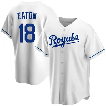 Nate Eaton Men's Kansas City Royals Replica Home Jersey - White