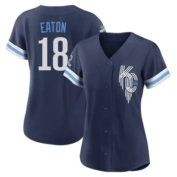 Nate Eaton Women's Kansas City Royals Authentic 2022 City Connect Jersey - Navy