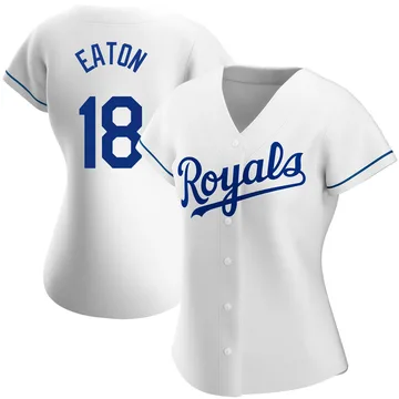 Nate Eaton Women's Kansas City Royals Authentic Home Jersey - White