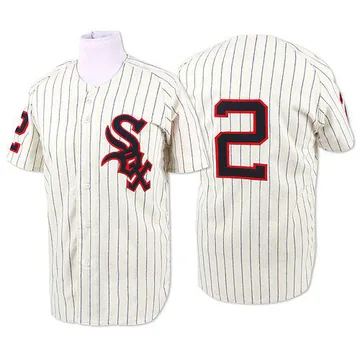 Nellie Fox Men's Chicago White Sox Authentic 1959 Throwback Jersey - Cream