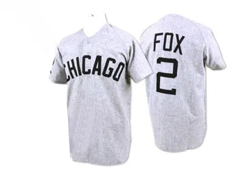 Nellie Fox Men's Chicago White Sox Authentic 1960 Throwback Jersey - Grey